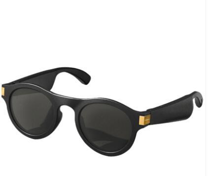 Fiveboy SoundWave Smart Glasses black UV protection sunglasses with Bluetooth 5.0 bone conduction audio technology